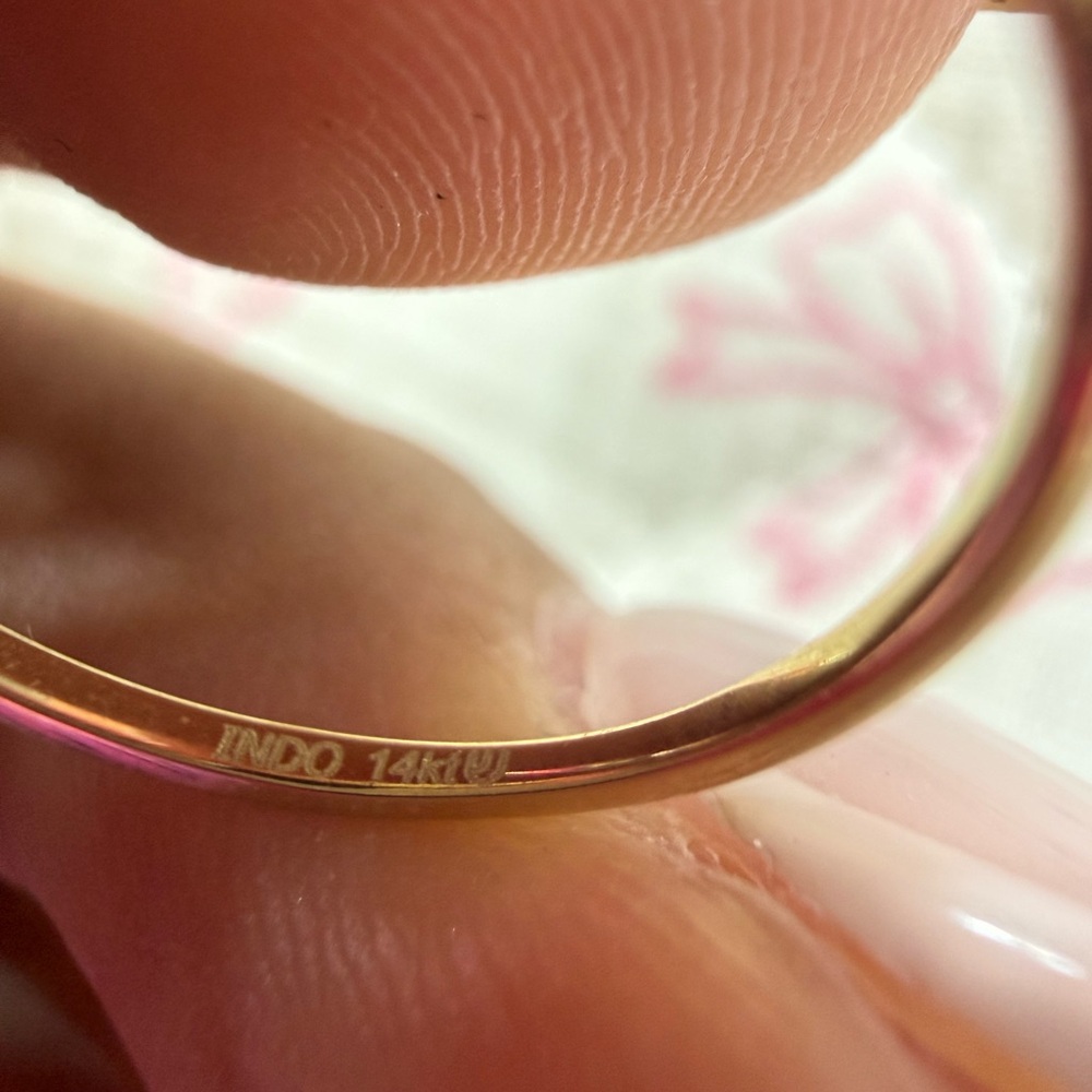 14k solid gold  cherry ring - Picture 4 of 4